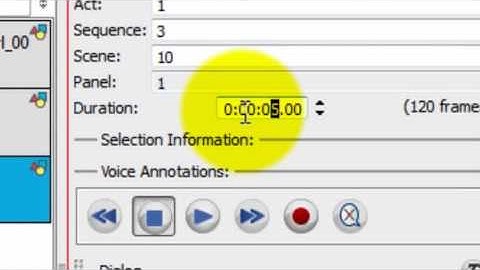 Timeline: Duration in Storyboard Pro 4.2