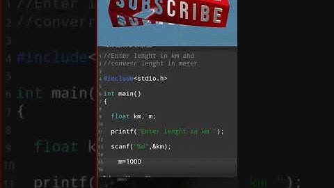 C program to Enter Length In Km And Convert Length In Meter || C programming || #shorts #harrybhai