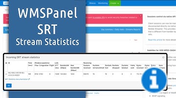 SRT sender and receiver stats UI for Nimble Streamer // featurette