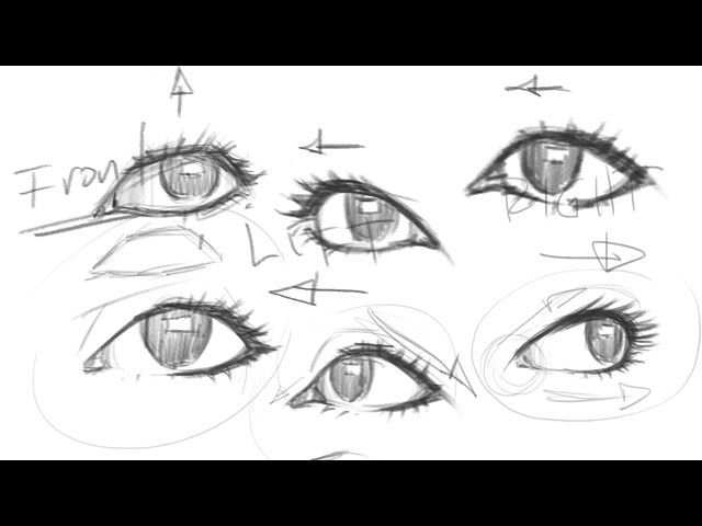 Learn How To Draw Bold 3/4 View Anime Girl Eyes