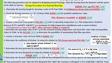 DESIGN OF JOURNAL BEARING USING DATA BOOK
