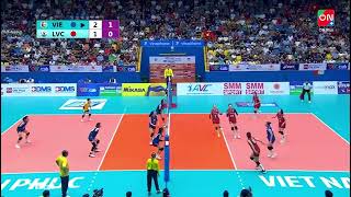 Nice spikes of Sport Center 1 in semifinal match with Liaoning Donghua - AVC Club 2023