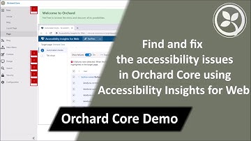 Accessibility Insights for Web and Orchard Core - Orchard Core Demo
