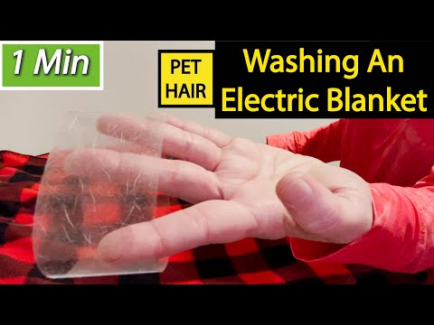 How To WASH An ELECTRIC BLANKET | PET HAIR | 1-Minute Video