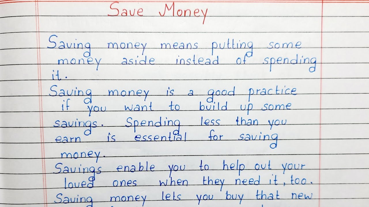 benefits of saving money essay