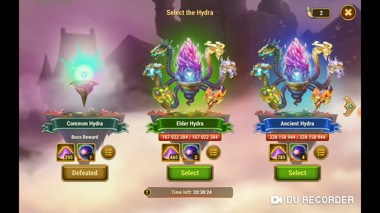 HEROWARS summoning and hydra  