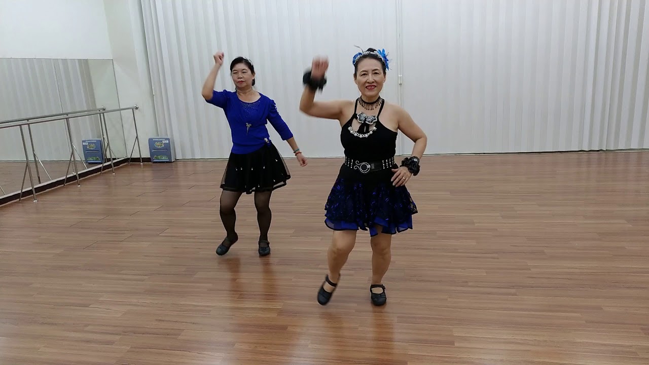 Bailamos Cha Cha Line Dance(我們跳恰恰排舞)正面示範 - YouTube