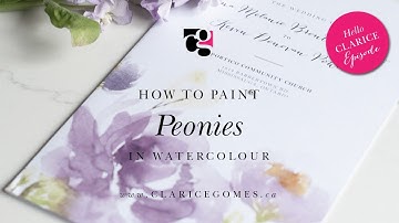 How to paint watercolour peonies - Hello Clarice Tutorials