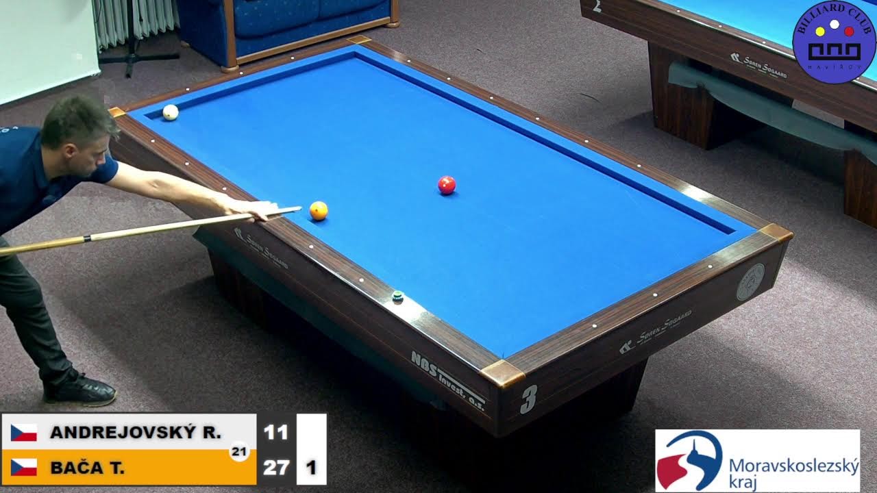 Czech Tournament | 3-cushion | Grand prix 3C | QF | Tomáš Bača v Robert Andrejovský