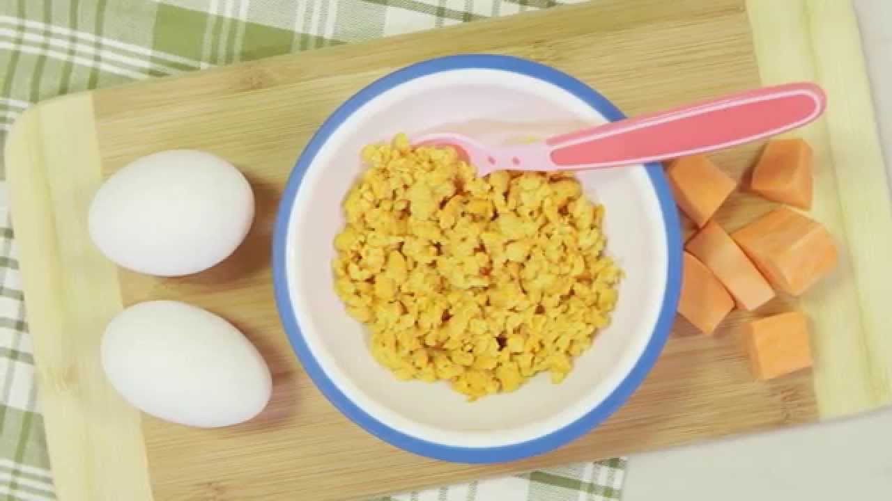 Faites Votre Propre Nourriture Pour Bebe Une œuf Brouille A La Patate Douce Youtube