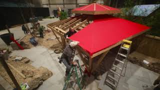Time lapse showing the building of the 2020 Home & Garden Show