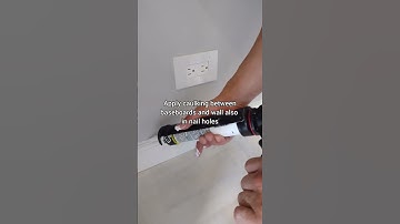 Installing baseboard #diy  #baseboard  #repair
