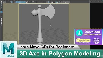 How to do 3D Axe in Polygon Modeling in Maya 2018 | Learn Maya 3d Animation For Beginners  #78