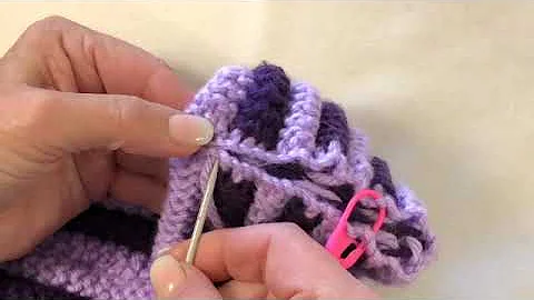 Tutorial Knitting Granny Slippers part 5 (Finishing)