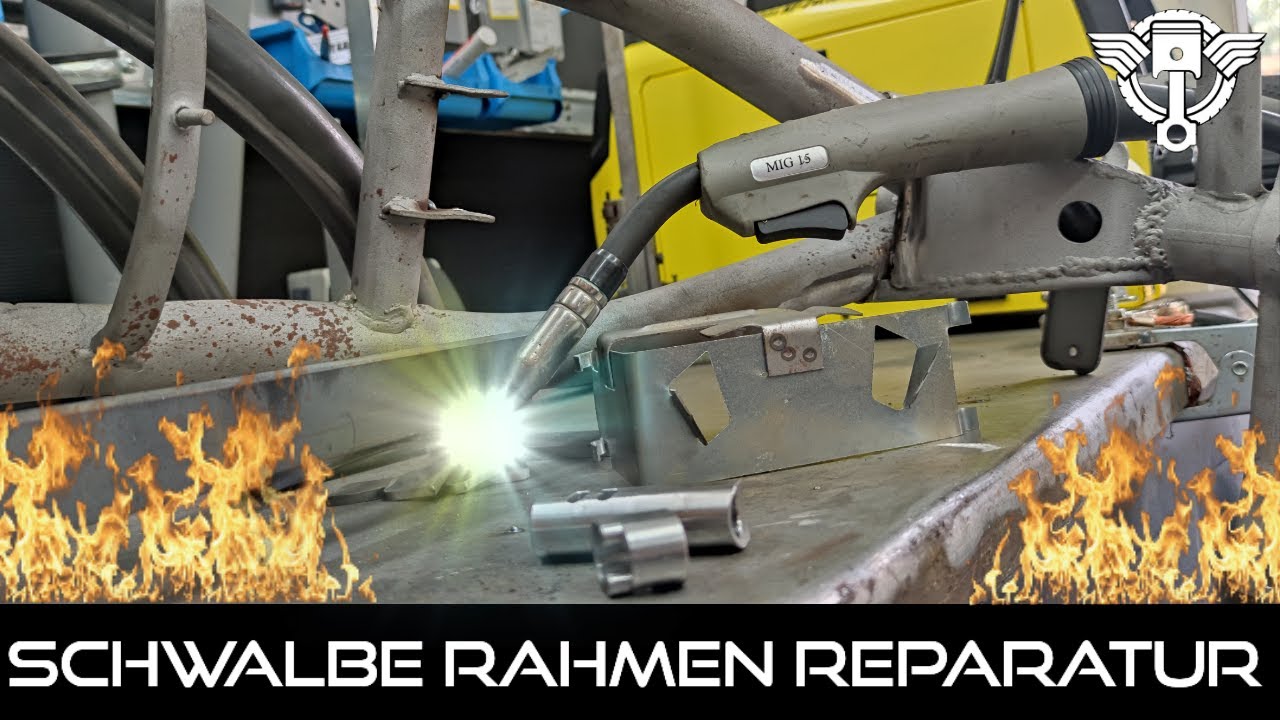 Simson Schwalbe Rahmen Reparatur Schweißen/Schleifen/Flexen/Rahmen Verstärken es geht weiter :-)