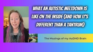 What an autistic meltdown is like and how it's different than a tantrum