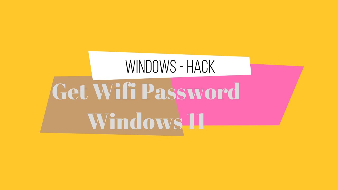 Quickest Way To Get Wifi Network Password Windows 11 YouTube quickest-way-to-get-wifi-network-password-windows-11-youtube