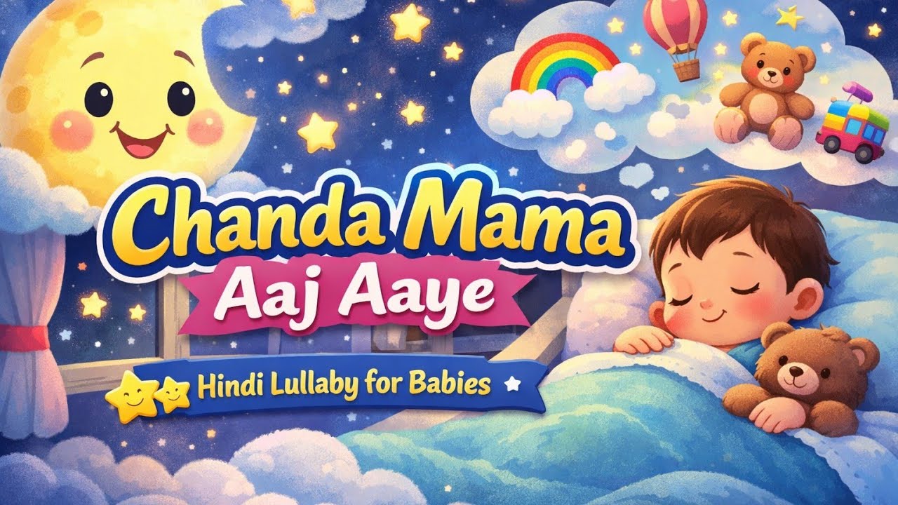 Chanda Mama Aaj Aaye | Lullaby for Babies | Hindi Sleep Song 🌙