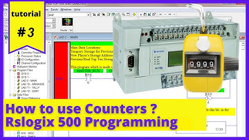 Lesson #3 || How to use Counters Rslogix 500 programming Tutorials