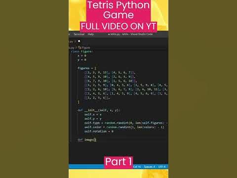 Python Tetris Game Using Pygame PART 1 #programming #python #programmer ... image.