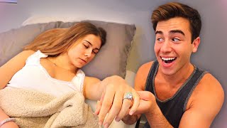 Putting A Wedding Ring On Her Finger While She's Asleep.. *Cute Reaction*