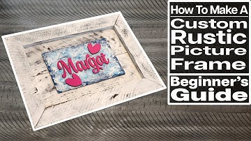 EASY WOODWORKING PROJECTS THAT SELL!! How to Make a Custom Rustic Picture Frame (Part 1)
