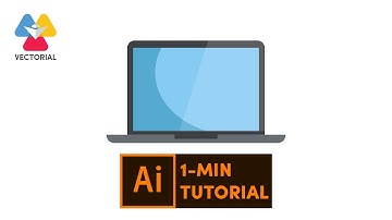 Laptop tutorial in Adobe Illustrator - 1 minute tutorial for beginner
