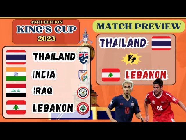 ASEAN Football on X: King's Cup 2023 - 7 and 10 September 2023 - 700th  Anniversary Stadium, Chiangmai, Thailand Thailand India Iraq Lebanon #AFF  #FAT Graphic Courtesy #Changsuek  / X