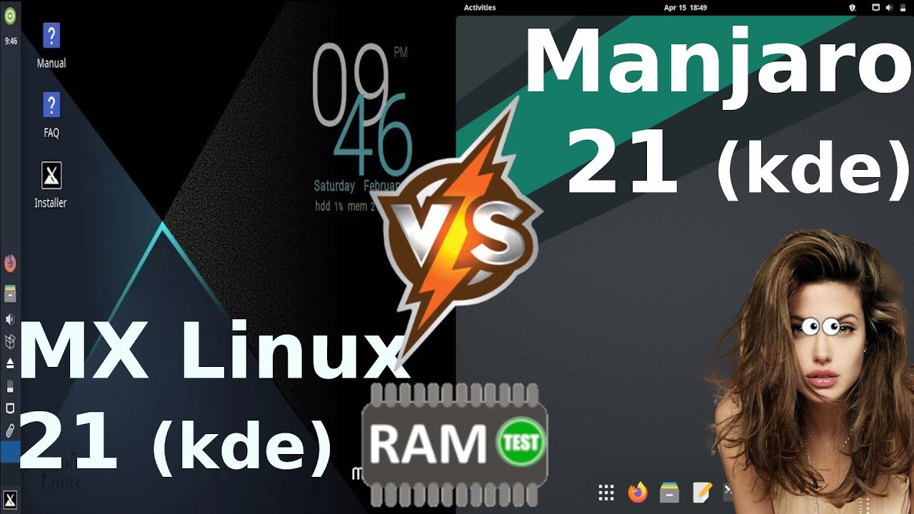 MX Linux 21 KDE vs Manjaro 21 KDE: RAM CPU Compare - YouTube