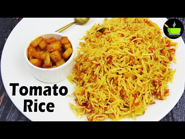 Tomato Rice| Thakkali Sadam |  Instant Rice Recipes | Rice Lunch Box Recipes | Leftover Rice Recipes | She Cooks