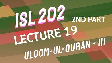 Isl202  Lecture 19 _2ND PART_short question & Mcqs_easy to learn