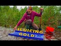 Sluicing for Gold in a Beautiful Creek