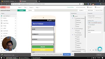 การสร้าง Advance Firebase ด้วย Thunkable part 2