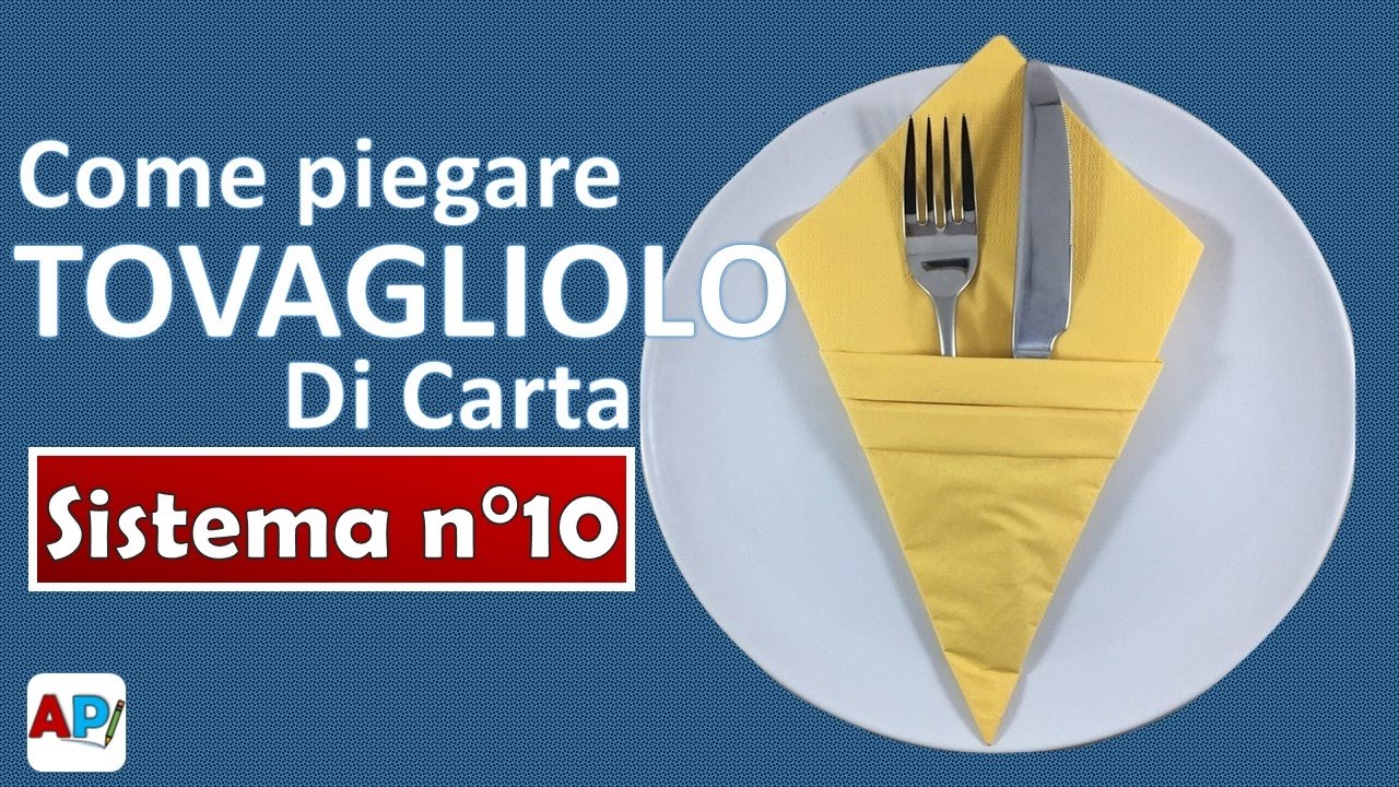 Come Piegare Tovaglioli Di Carta Per La Tavola Tovagliolo Portaposate Fai Da Te