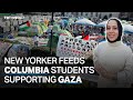 New Yorker feeds Columbia students supporting Gaza