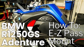 Best E-Z Pass Transponder Location for BMW R1250GS Adventure