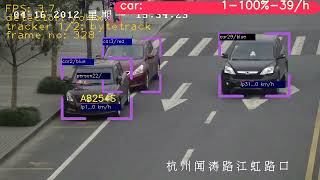 Traffic Analytics demo ALPR+Color detection+speed estimation+count statistics/class