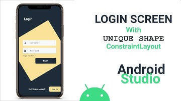 Unique Login Screen UI Design Android Studio XML | ConstraintLayout