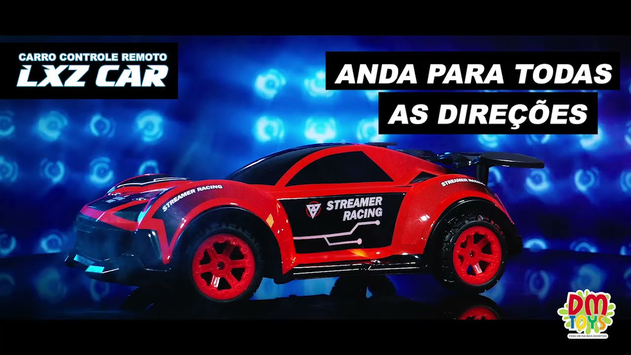 Carro Controle Remoto Lx Turbo Car Crazy Gira 360º 4 Funções DMTOYS J.A  BRINKS - Diversão Garantida!