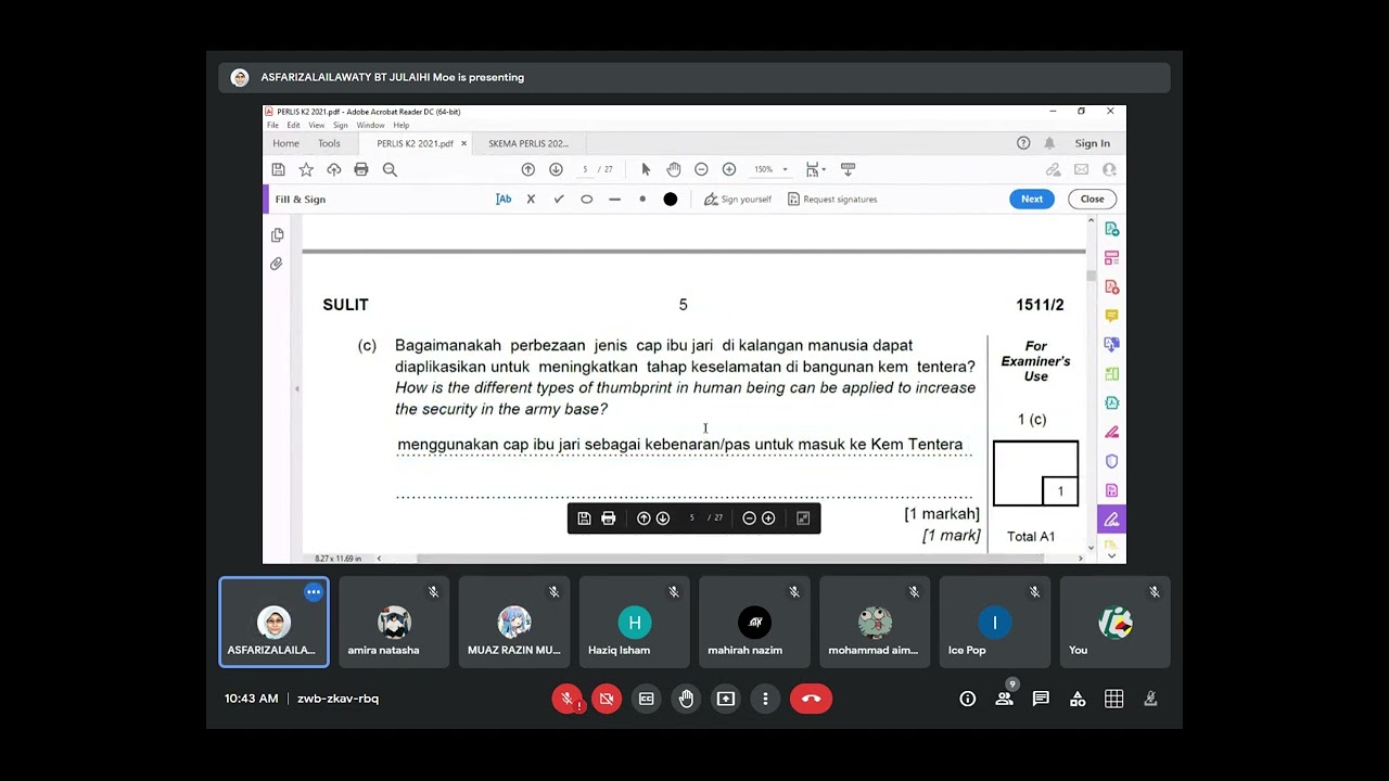 KELAS  GOOGLE MEET SAINS SPM 31/01/2022