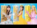 Poor vs rich vs giga rich girl in dance party  funny stories about baby doll family