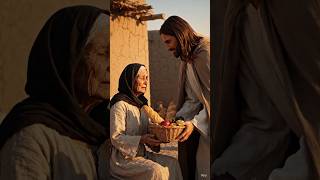 Jesus Brings Food to a Hungry Woman❤️🙏#Jesus #Faith #Hope #Love #Christian #AIVideo #Inspiration #ai