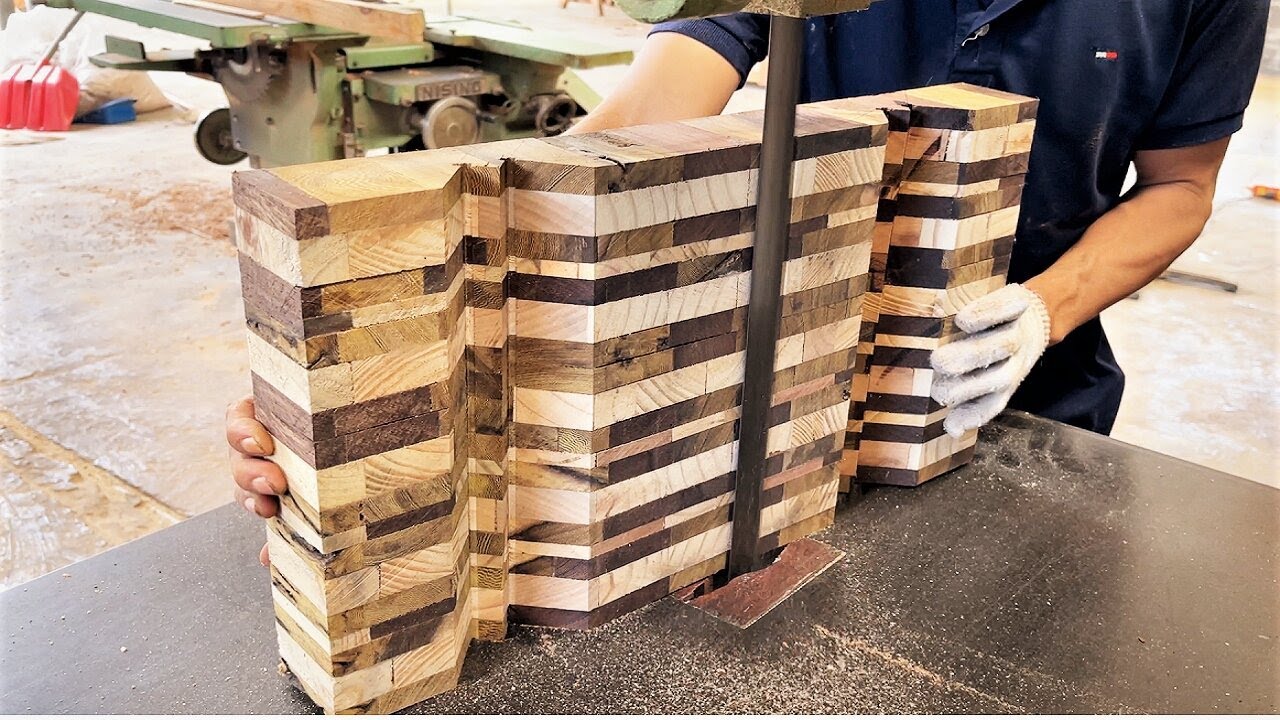 Recycling Challenge: Make a Round Coffee Table from Scrap Wood - YouTube