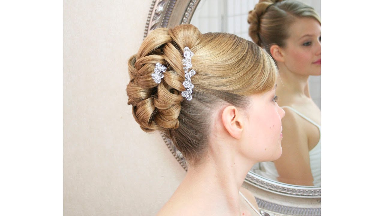 30 minute updo, smooth and curly with 1