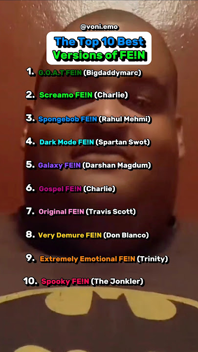 The absolute best versions of FE!N #fein #travisscott #whysofeinious #top10 #top10songs #musicreview
