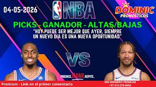 MIS 4 MEJORES PICKS GRATIS 🏀 PRONOSTICOS NBA HOY 🏀 04-05-2026 #NBA #PICKS #PARLEY #PROPS 🔥🏀🔥