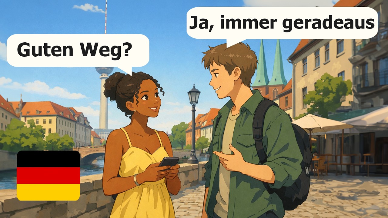 25 минут простых немецких диалогов (уровень A1-A2). Немецкая разговорная практика для начинающих.