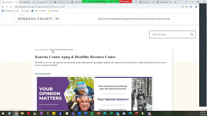 Kenosha County ADRC: Website Tour