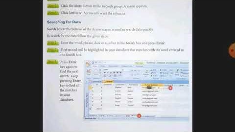 MS Access Class-8 Chapter-2 (Part-17) Searching for data