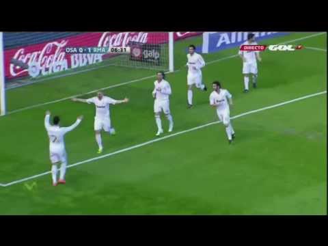 Osasuna vs Real Madrid 0-1 Karim Benzema Great Goal (31.03.2012)